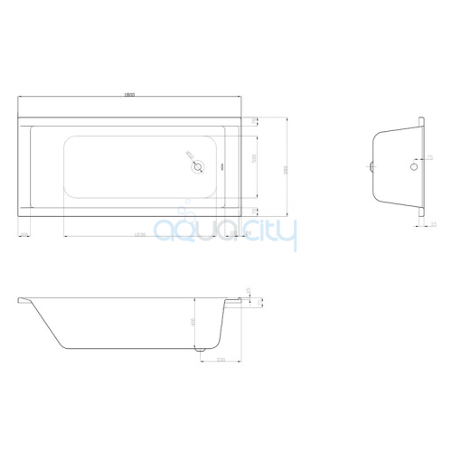 Ванна One 180x80 фото 3