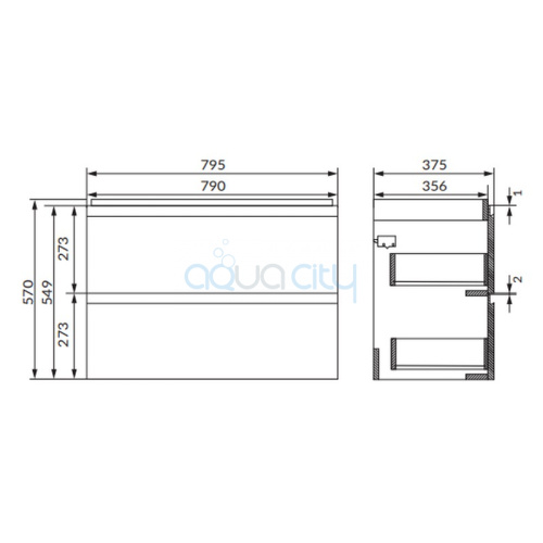 Шкафчик Moduo Slim 80 фото 2