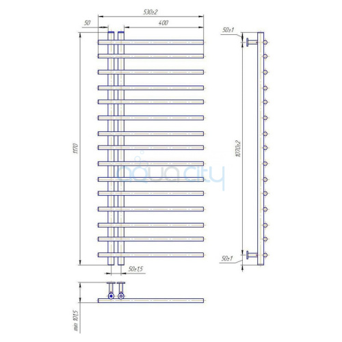 Рушникосушка Марсель Inox 117x53 фото 2