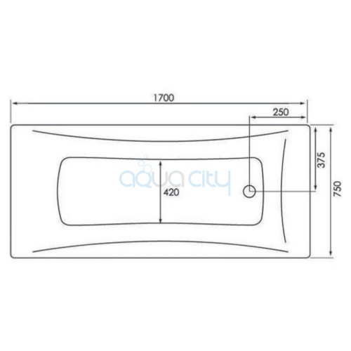 Ванна Fancy 170x75 фото 2