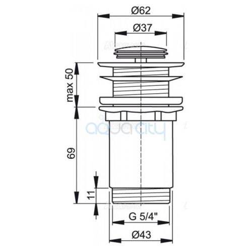 Донный клапан Click-Clack фото 2