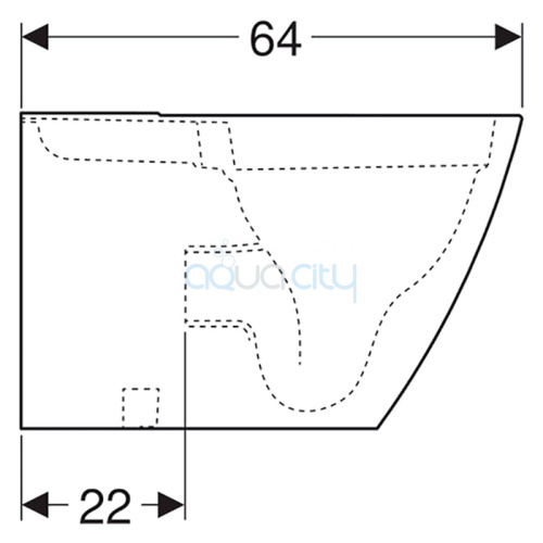 Чаша унитаза iCon Square Rimfree фото 3