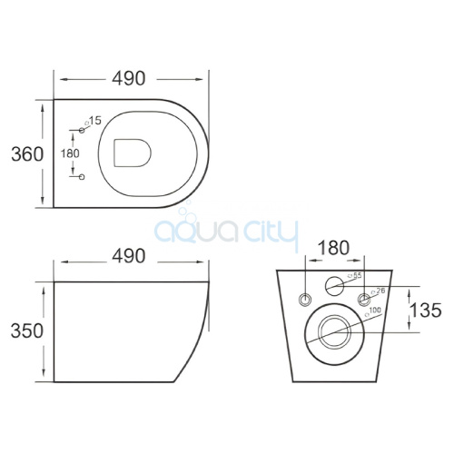 Чаша унитаза Ronda Rimles с сиденьем фото 2