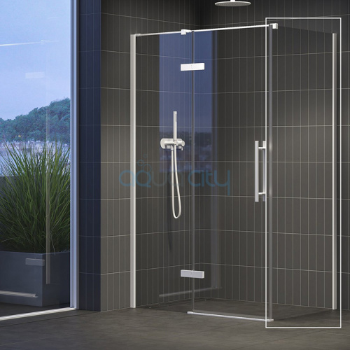 Душова стінка COPS-80 Transparent+білий фото 3 Душова стінка COPS-80 Transparent+білий фото 3