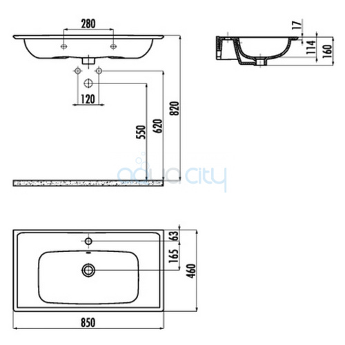 Раковина Erine 85 фото 2