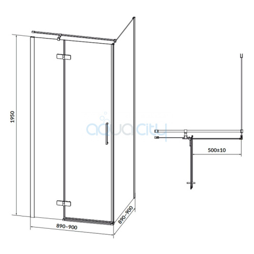 Душова штора Jota 90x90 L фото 2