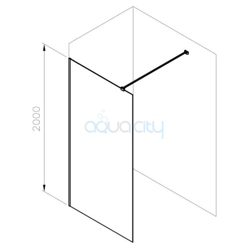 Душевая стенка Walk-In Wall-90 Transparent фото 2