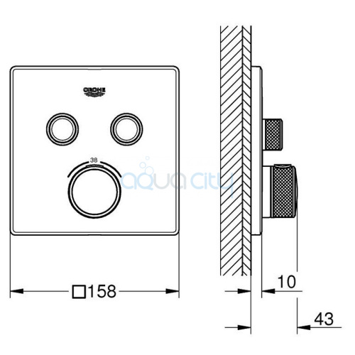 Верхняя часть смесителя Grohtherm Smartcontrol фото 2