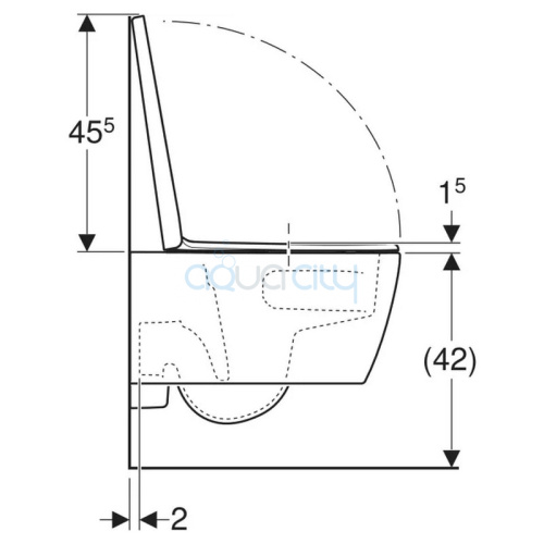 Чаша унітаза iCon TurboFlush з сидінням фото 4