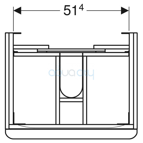 Шафка Smyle Square для раковини 60 фото 2