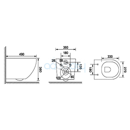 Інсталяція System 40 Mech QF+чаша унітаза Desse Vortex з сидінням S4024-001+кнопка Presto II фото 3