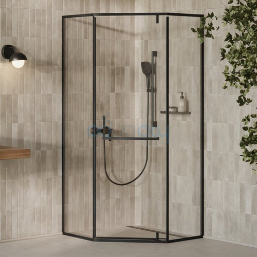 Душевая штора XPSHP3-100 Transparent+черный