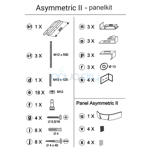 Кріплення для фронтальної панелі Asymmetric II