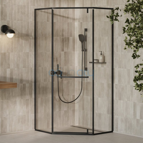 Душевая штора XPSHP3-90 Transparent+черный