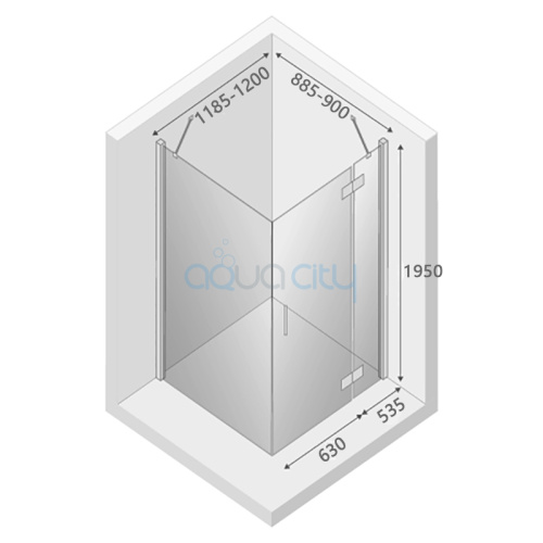 Душова штора New Renoma 120x90 R фото 2