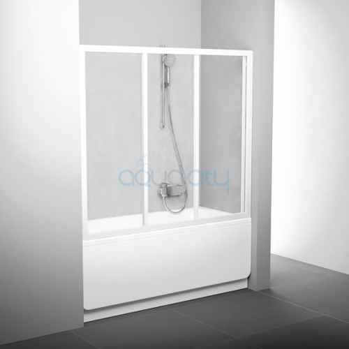 Штора для ванни AVDP 3-180 Transparent+білий