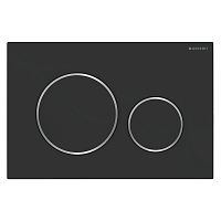 Кнопка Sigma 20 матовый черный/глянцевый хром