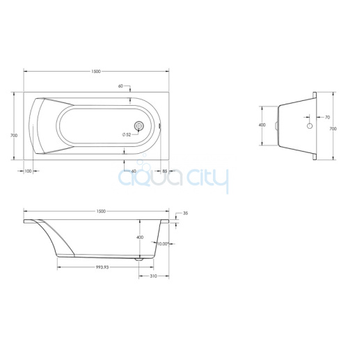 Ванна Argo 150x70 фото 3