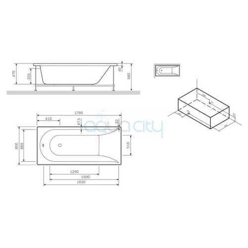 Ванна Spirit 180x80 фото 2