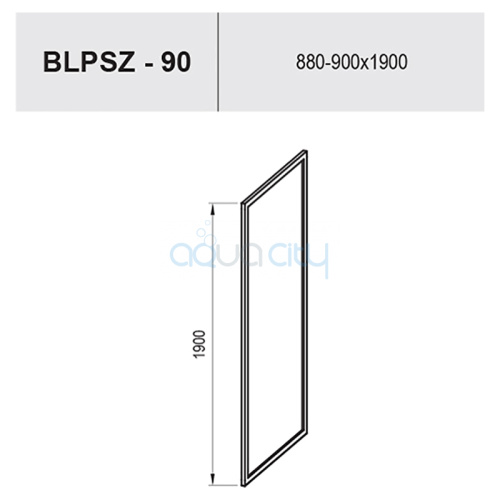 Душова стінка BLPSZ-90 Transparent+алюміній фото 2