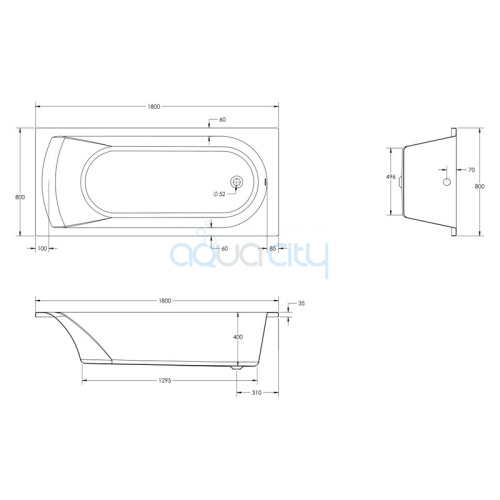 Ванна Argo 180x80 фото 3 Ванна Argo 180x80 фото 3
