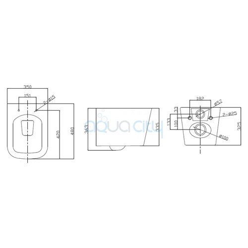 Чаша унитаза WC Concept Cube RimOff с сиденьем Slim фото 2 Чаша унитаза WC Concept Cube RimOff с сиденьем Slim фото 2