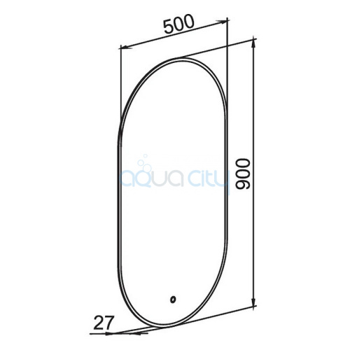 Зеркало Solar 50x90 фото 2