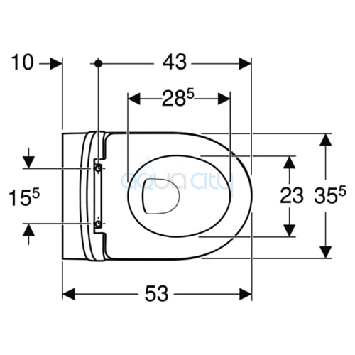 Чаша унитаза Smyle Round Rimfree с сиденьем фото 3