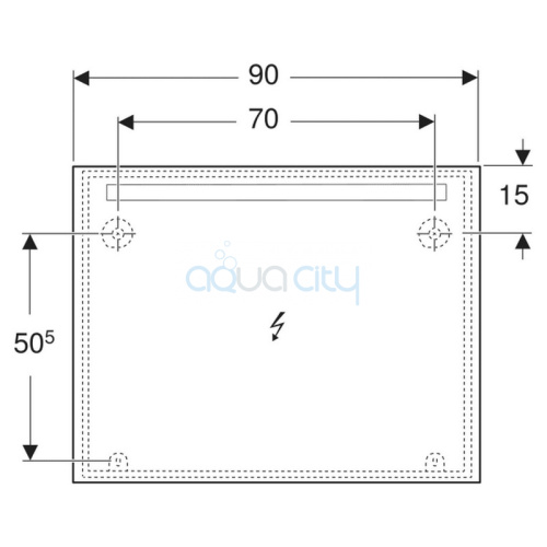 Дзеркало Option Basic Square 90 фото 3