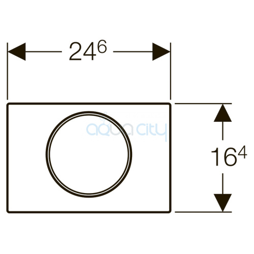 Кнопка Sigma 10 с легкоочищаемой поверхностью, черная/хром фото 2